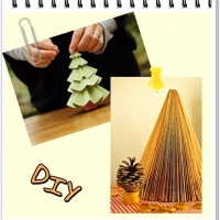 DIY: Декоративни елхи от хартия